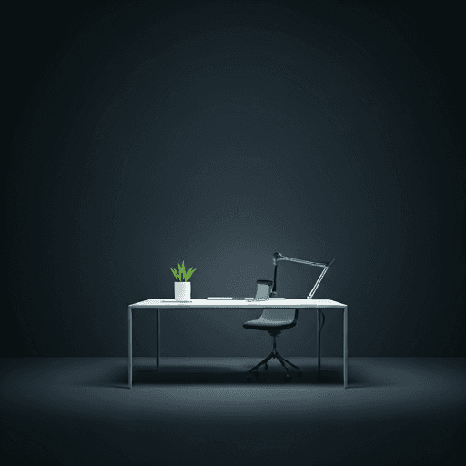 Professional minimalist office space